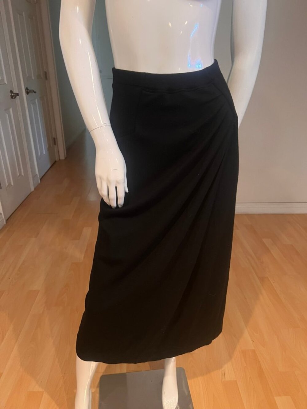 VINTAGE 90'S ISSEY MIYAKE SIDE PLEATED MIDI SKIRT SIZE S SMALL